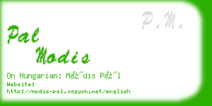 pal modis business card